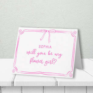 Cute Hand plockade Coquette Bow Flower Girl Frieri Kort