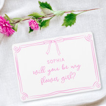 Cute Hand plockade Coquette Bow Flower Girl Frieri