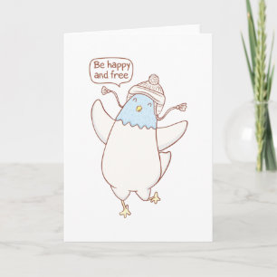 Cute hand plockade-duva kort