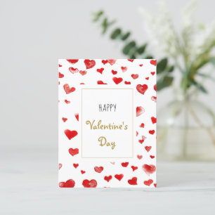 Cute Hand plockade Hearts Glad Alla hjärtans dag Helg Vykort