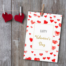 Cute Hand plockade Hearts Glad Alla hjärtans dag