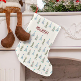 Cute hand plockade Julgranar Liten Julstrumpa
