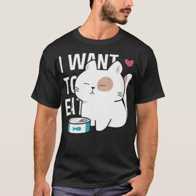 Cute hand plockade knubbig-katter t shirt (Framsida)