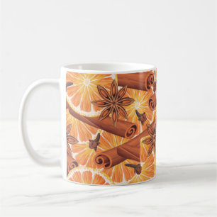 Cute Hand plockade Lemon-skivor Kaffemugg