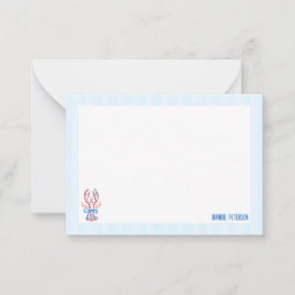 Cute Hand plockade Lobster Anteckningskort
