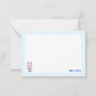 Cute Hand plockade Lobster Anteckningskort
