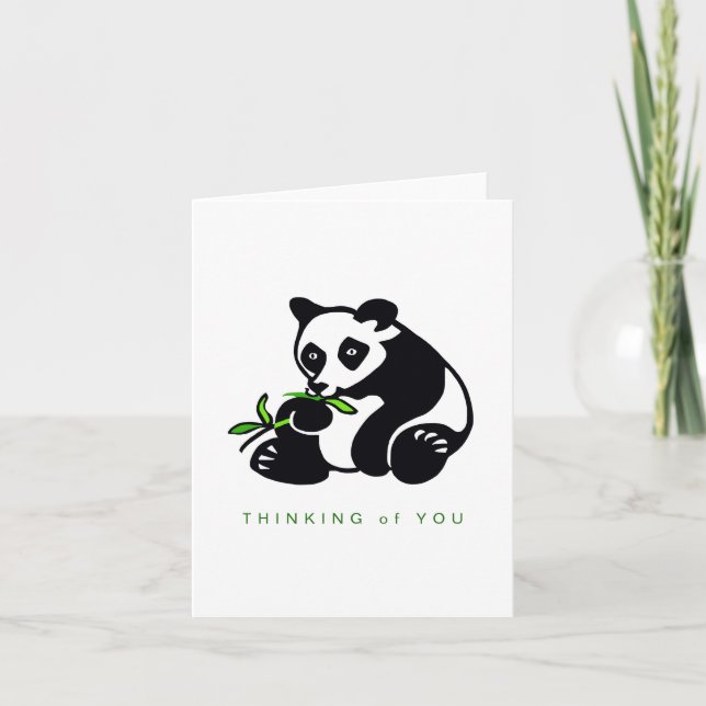 Cute hand plockade - PANDA Bear - Vilda djur-Natur Kort (Framsida)