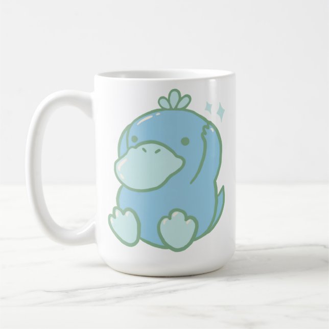 Cute Hand plockade Psyduck Coffee Mugg (Vänster)