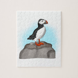 Cute Hand plockade Puffin Pussel
