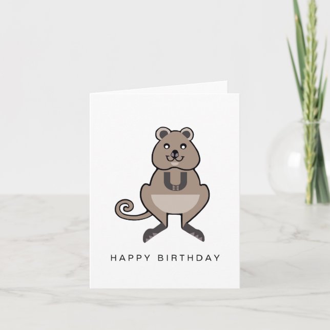 Cute hand plockade QUOKKA - Wildlife - Australien Kort (Framsida)