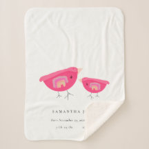 Cute Hand plockade Rainbow Rosa Birdy Baby Birdy B