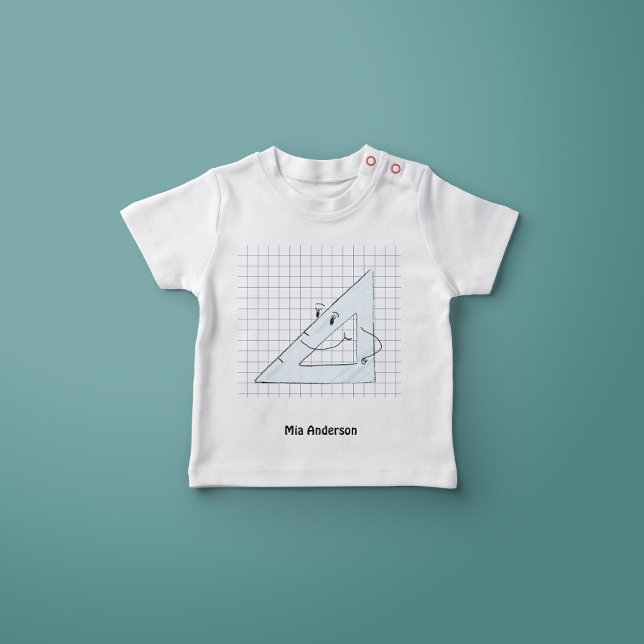 Cute Hand plockade set square Namn T-Shirt (Skapare uppladdad)