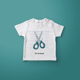 Cute Hand plockade Sissors Namn T-Shirt