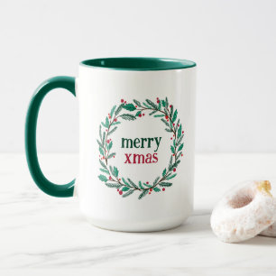 Cute Hand plockade Wandan God jul Helgdag Mugg