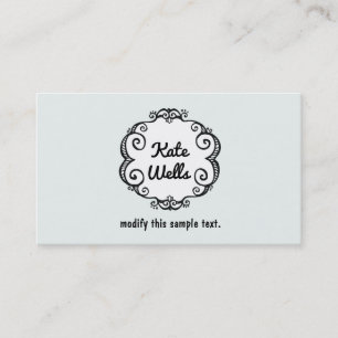Cute Hand plockade Whimsical Ram och Typografi Visitkort
