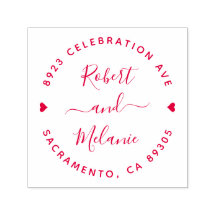 Cute Hand-skriftlig Namn Bröllop Returadress