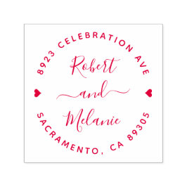 Cute Hand-skriftlig Namn Bröllop Returadress Självfärgande Stämpel