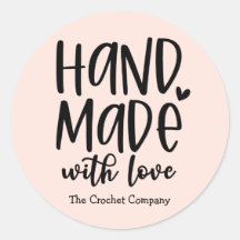 Cute Handmade med Kärlek affärsstämpel