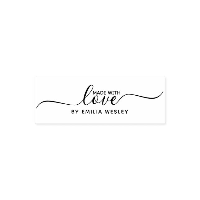 Cute Handmade med Kärlek Small Business eller Craf Självfärgande Stämpel (Design)