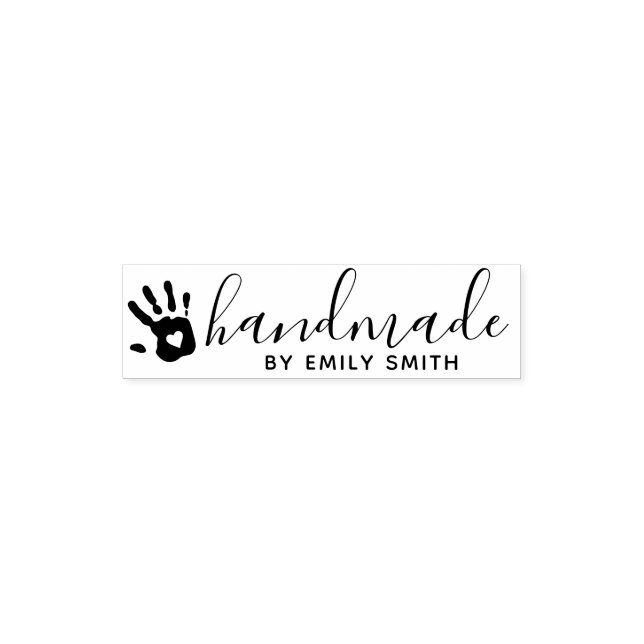 Cute Handmade Small Business eller Kids Craft Självfärgande Stämpel (Design)