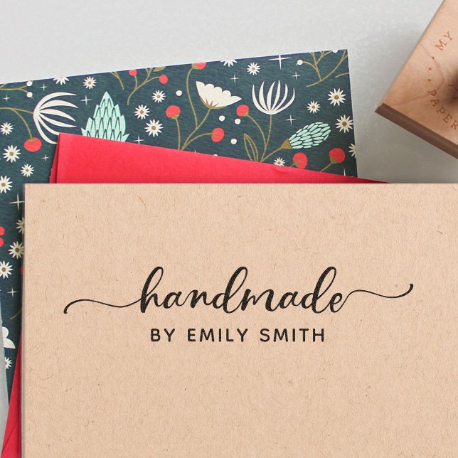 Cute Handmade Small Business eller Kids Craft Självfärgande Stämpel (Skapare uppladdad)