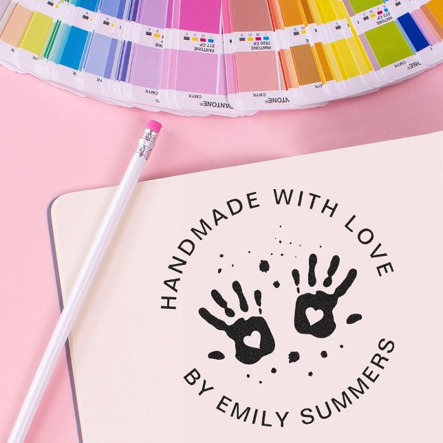 Cute Handmade Small Business eller Kids Craft Självfärgande Stämpel (Skapare uppladdad)