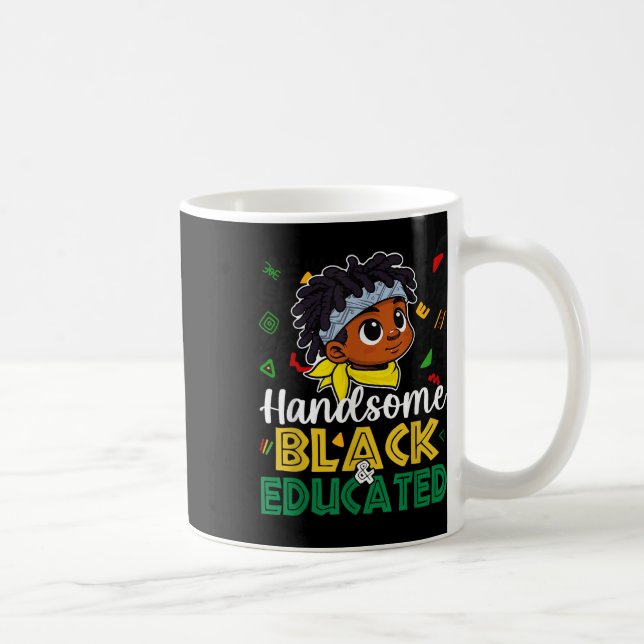 Cute Handsome Black&amp; Educated Black History M Kaffemugg (Höger)
