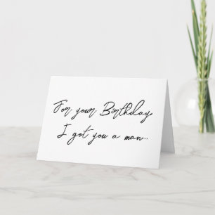 Cute Handsome Black Man Birday Card Kort