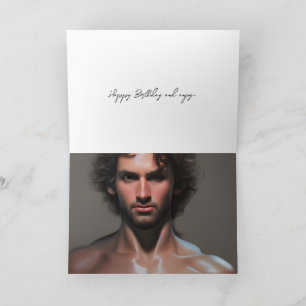 Cute Handsome Man Birday Card Kort