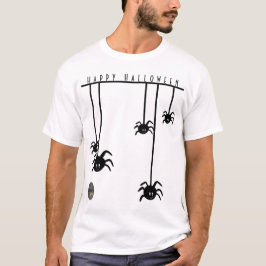 CUTE HANGING BLACK SPIDERS HALLOWEEN Business LOGO T Shirt