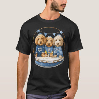 Cute Hanukkah Goldendoodle Dogs Menorah Doodle Can T Shirt