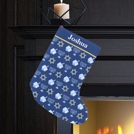 Cute Hanukkah Mönster Liten Julstrumpa