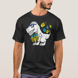 Cute Hanukkah Rex Dinosaur Menorasaurus Chanukah B T Shirt
