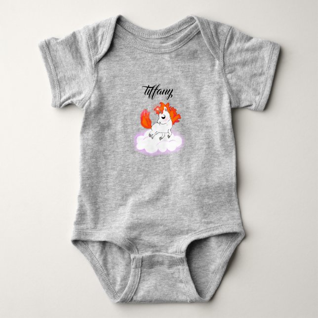 cute Happiness magic unicorn T Shirt (Framsida)