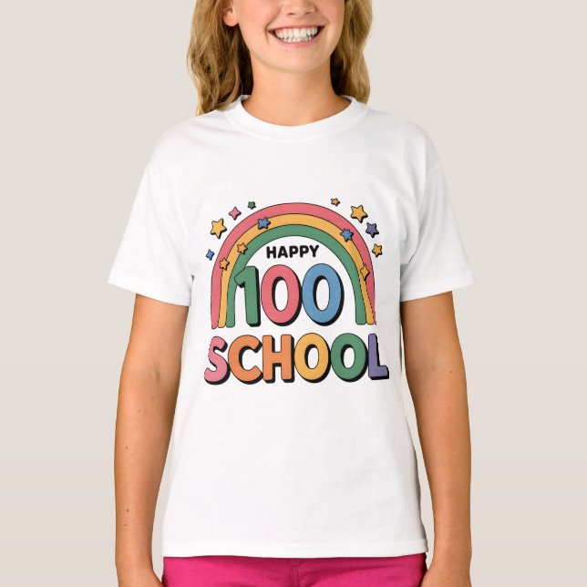 Cute Happy 100 Days of School Tee (Framsida)