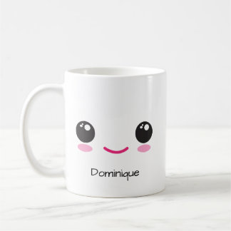 Cute Happy and Sassy Kawaii Face Customizable Mug Kaffemugg