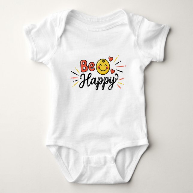Cute Happy Bebe Baby Face T Shirt (Framsida)