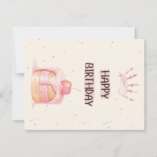 Cute Happy Birthday Card Vykort