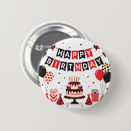 Cute Happy Birthday ladybug theme Knapp