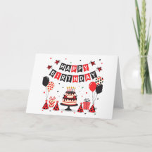 Cute Happy Birthday ladybug theme
