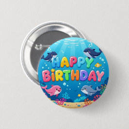 Cute Happy Birthday nautical dolphin Knapp