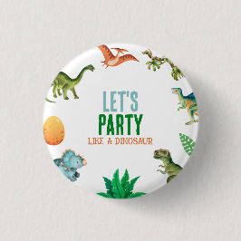 Cute Happy Dinosaur Birthday Party Gift Knapp