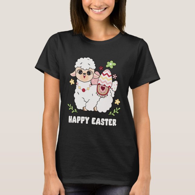 Cute Happy Easter Day Egg Hunt Boys Girls Kids She T Shirt (Framsida)