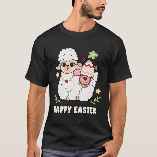 Cute Happy Easter Day Egg Hunt Boys Girls Kids She T Shirt (Framsida)