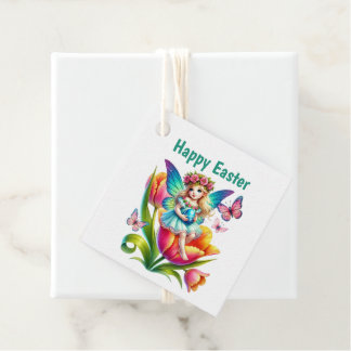 Cute Happy Easter Fairy Customizable  Gåvor Etiketter