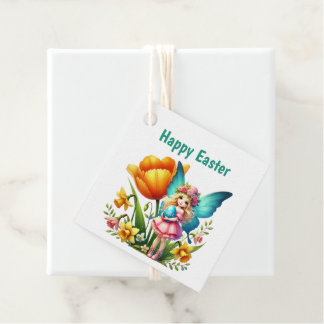 Cute Happy Easter Fairy Customizable  Gåvor Etiketter