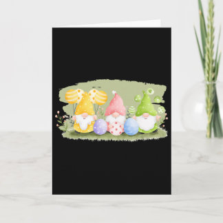Cute Happy Easter Gnome Bunny Spring Day Egg Hunti Kort