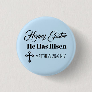 Cute Happy Easter He Has Risen Bible Verse Blue Knapp