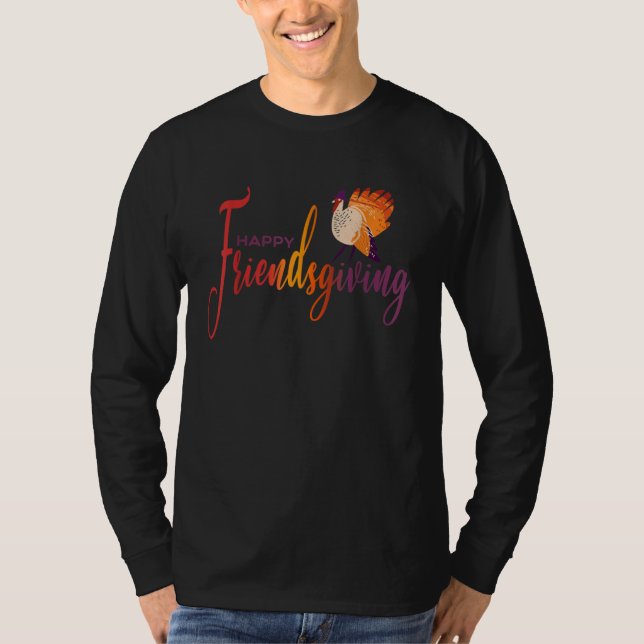 Cute Happy Friendsgiving Thanksgiving for Friends  T Shirt (Framsida)