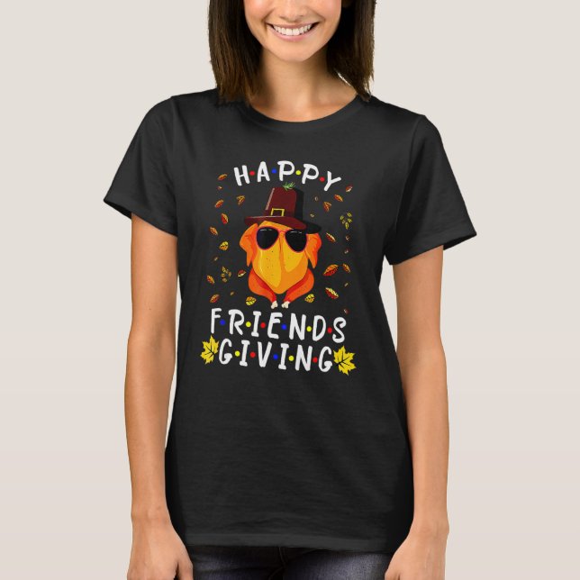 Cute Happy Friendsgiving  Turkey Friends Giving T Shirt (Framsida)